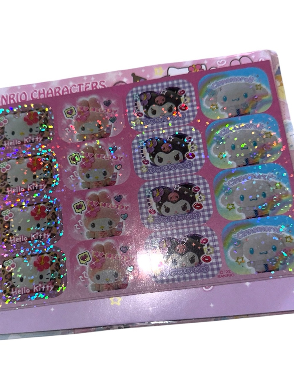 Sanrio Pink Holographic Character Sticker Sheet